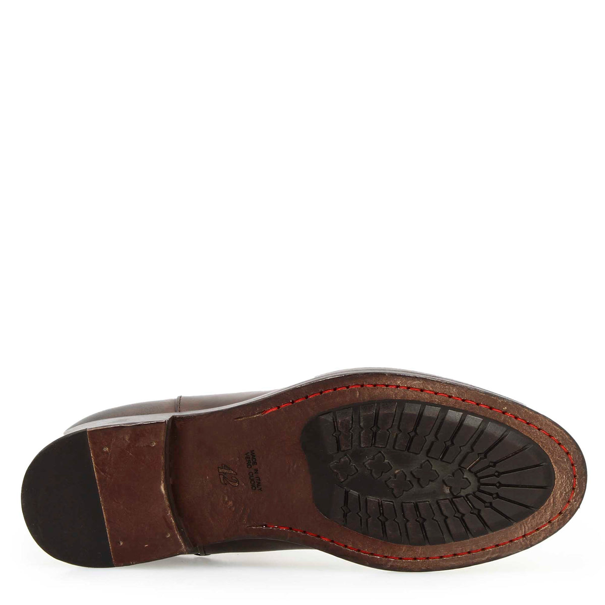 Stivaletto Chelsea diver da uomo in pelle lavata testa di moro - LeonardoShoes