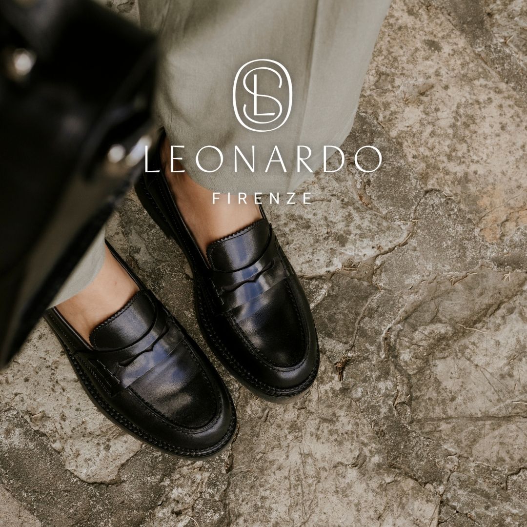 Mocassino da donna fondo robusto in pelle spazzolata nero - LeonardoShoes