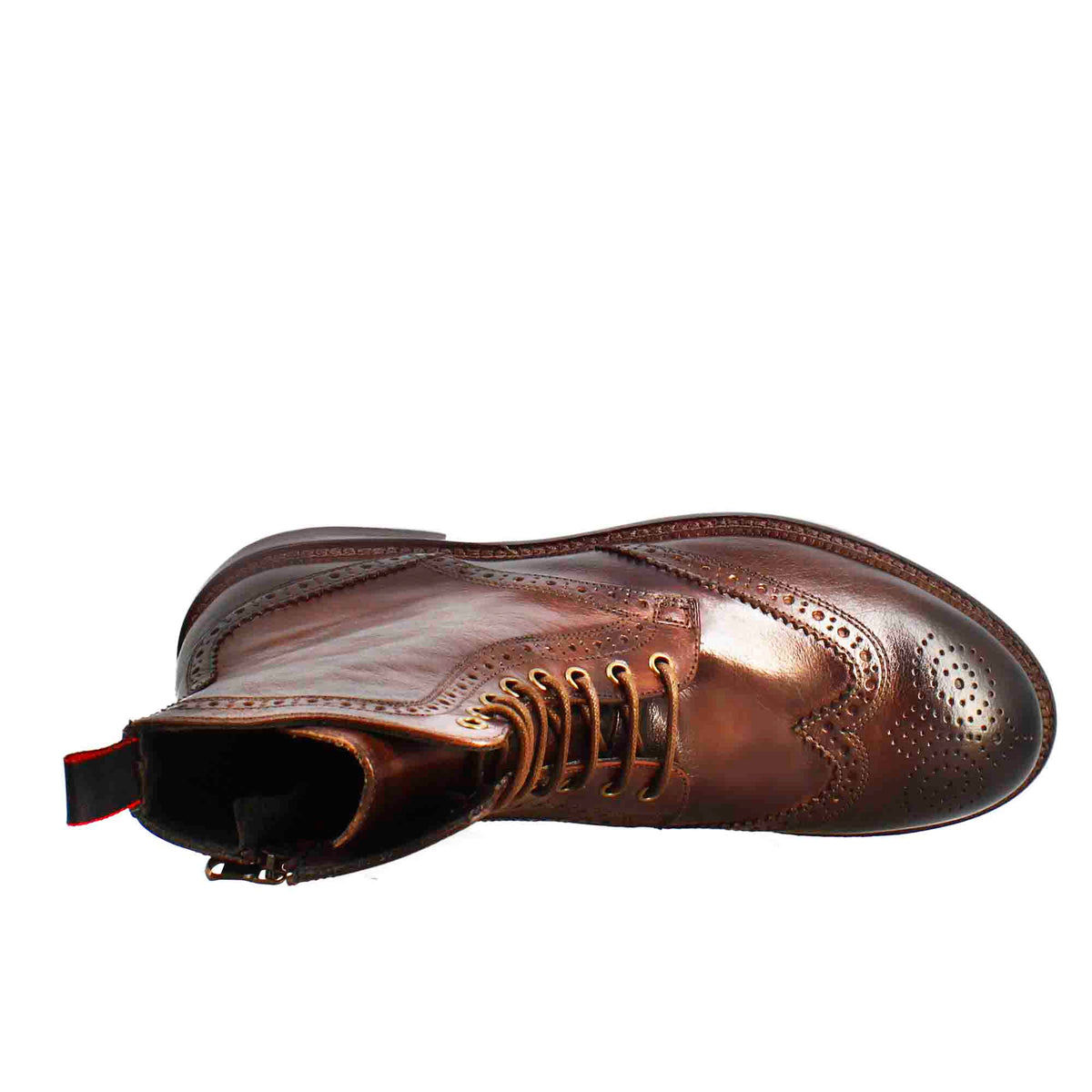 Anfibi candy da uomo in pelle lavata colore bronzato - LeonardoShoes