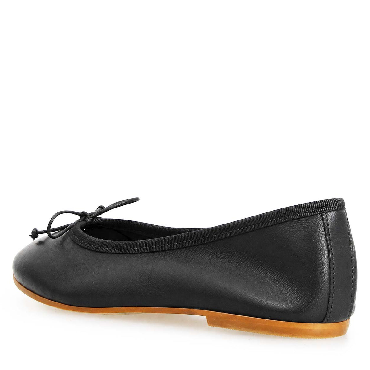 Ballerine da donna Fiocco in pelle nera - LeonardoShoes