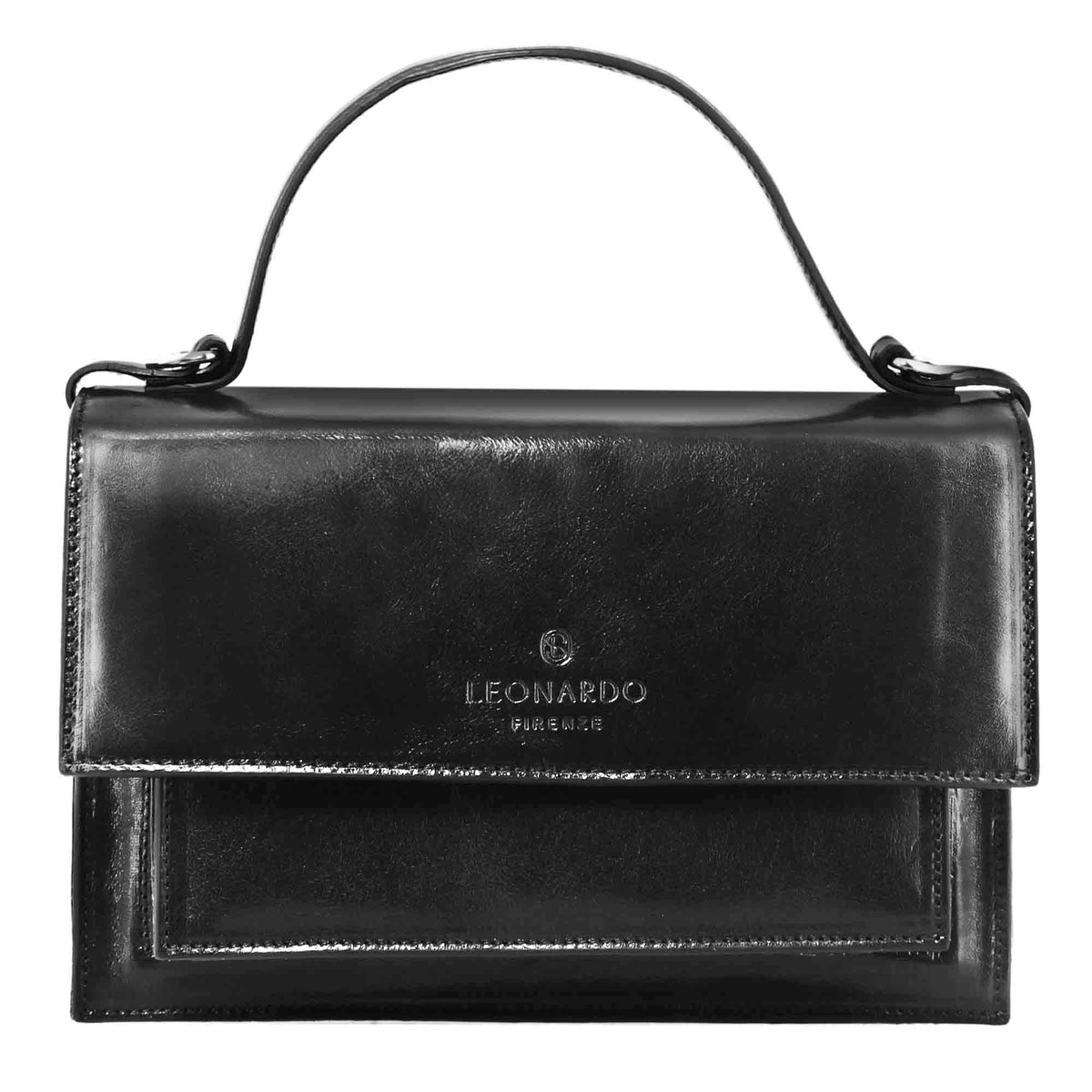 Borsa Contessina da donna classica in pelle liscia colore nero - LeonardoShoes