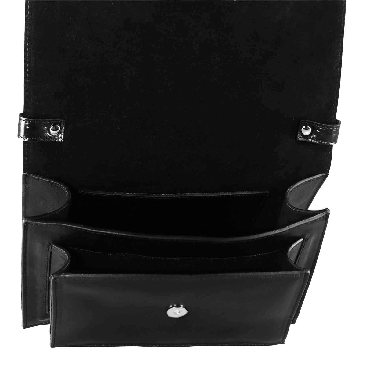 Borsa Contessina da donna classica in pelle liscia colore nero - LeonardoShoes