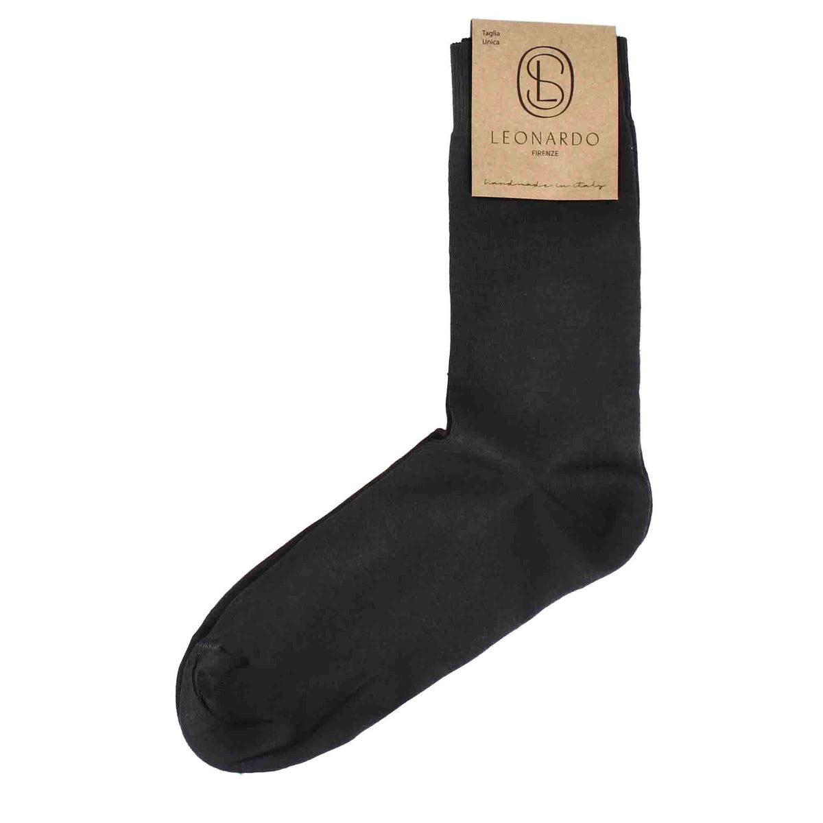 Calzini da uomo in cotone tinta unita colore grigio - LeonardoShoes