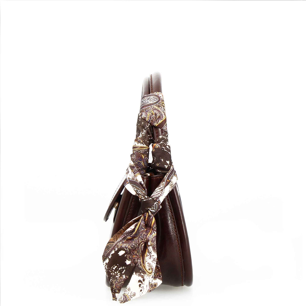 Borsa a mano Caterina artigianale da donna in pelle marrone scuro - LeonardoShoes