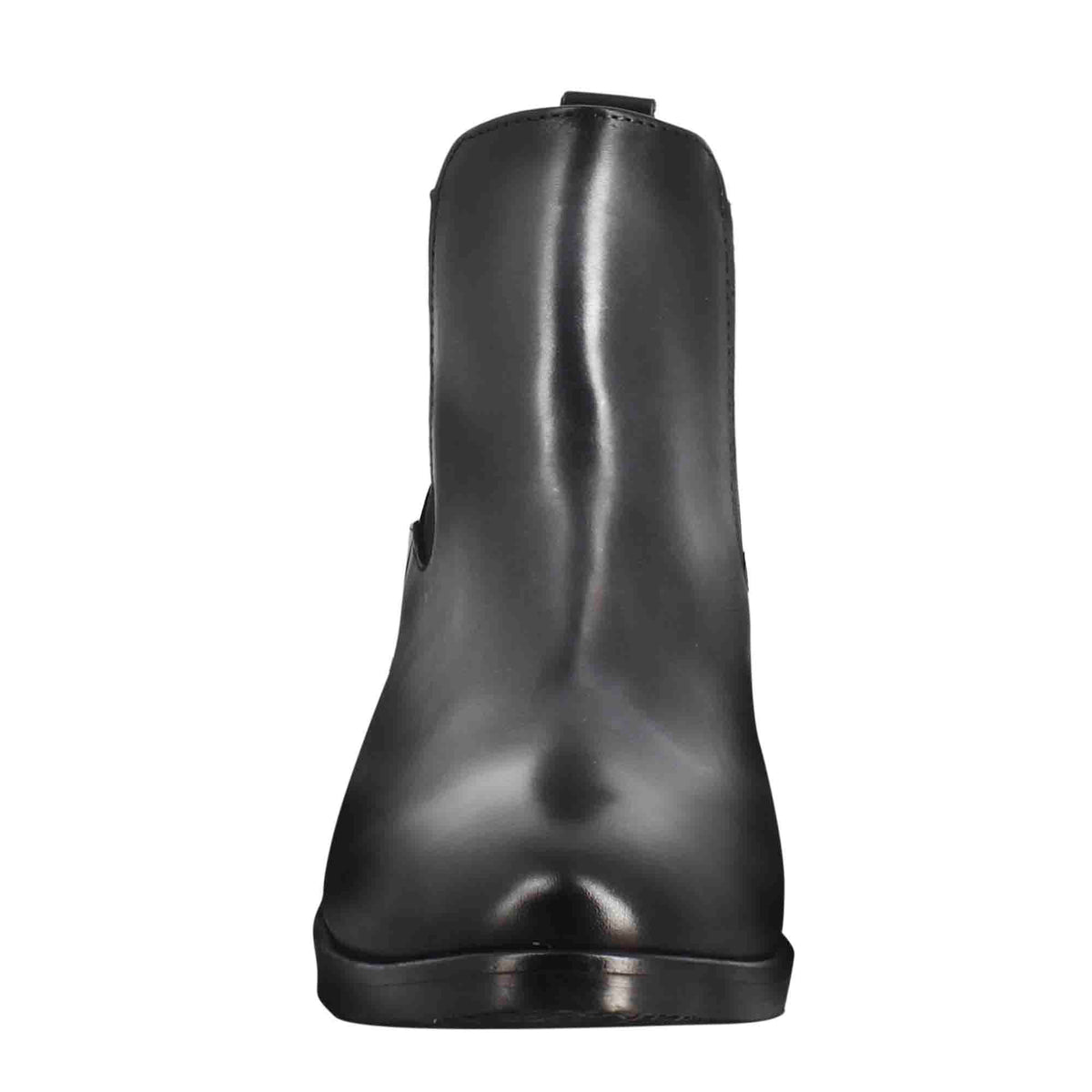 Chelsea da donna liscio con tacco medio in pelle colore nero - LeonardoShoes