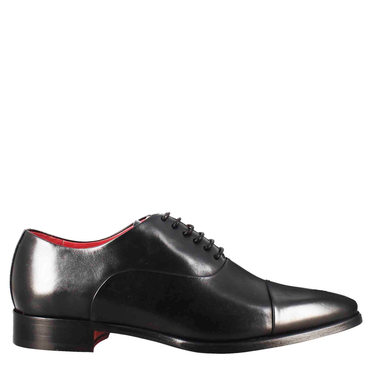 Scarpe francesine con puntale in pelle color nero - LeonardoShoes