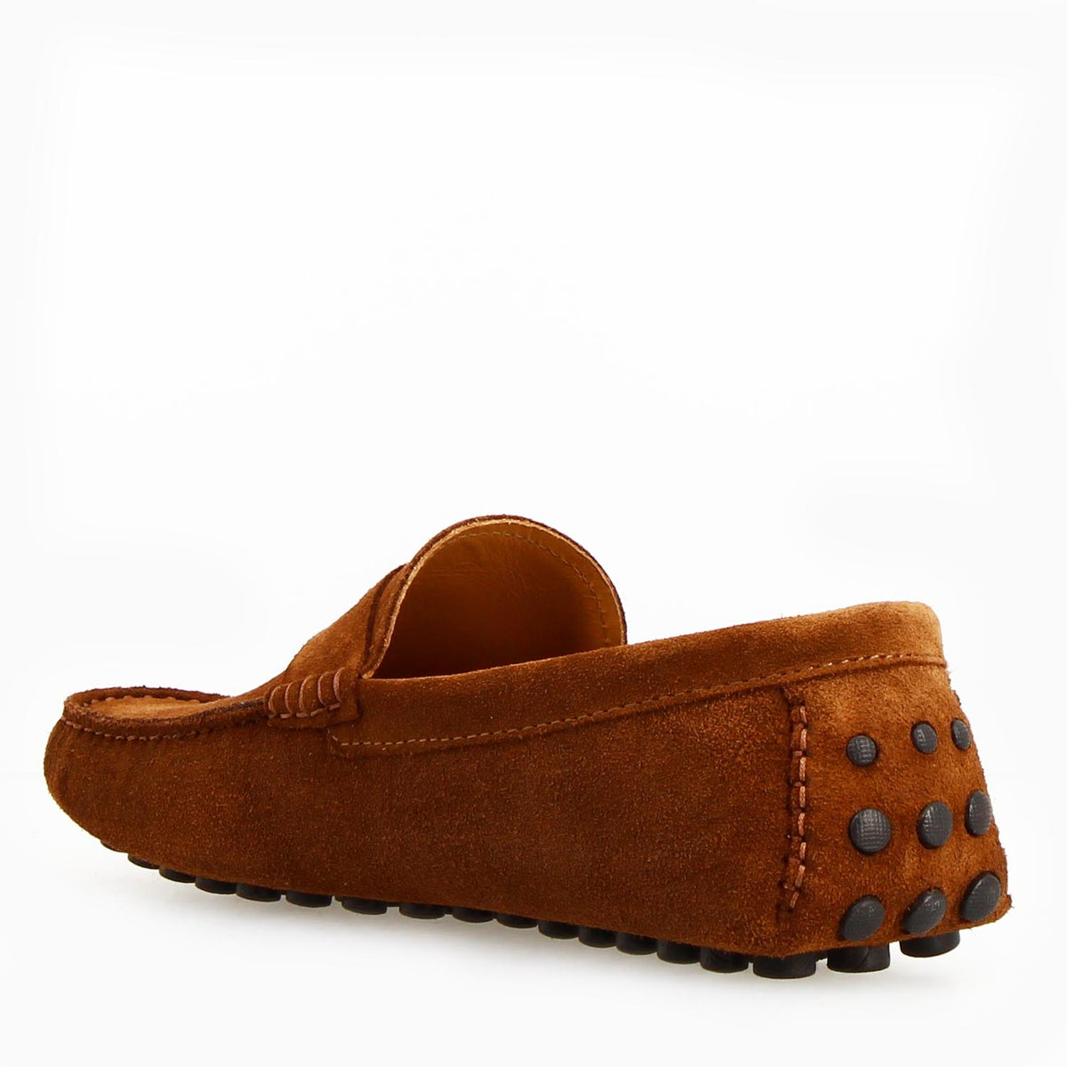Car shoe Garda da uomo in camoscio marrone - LeonardoShoes