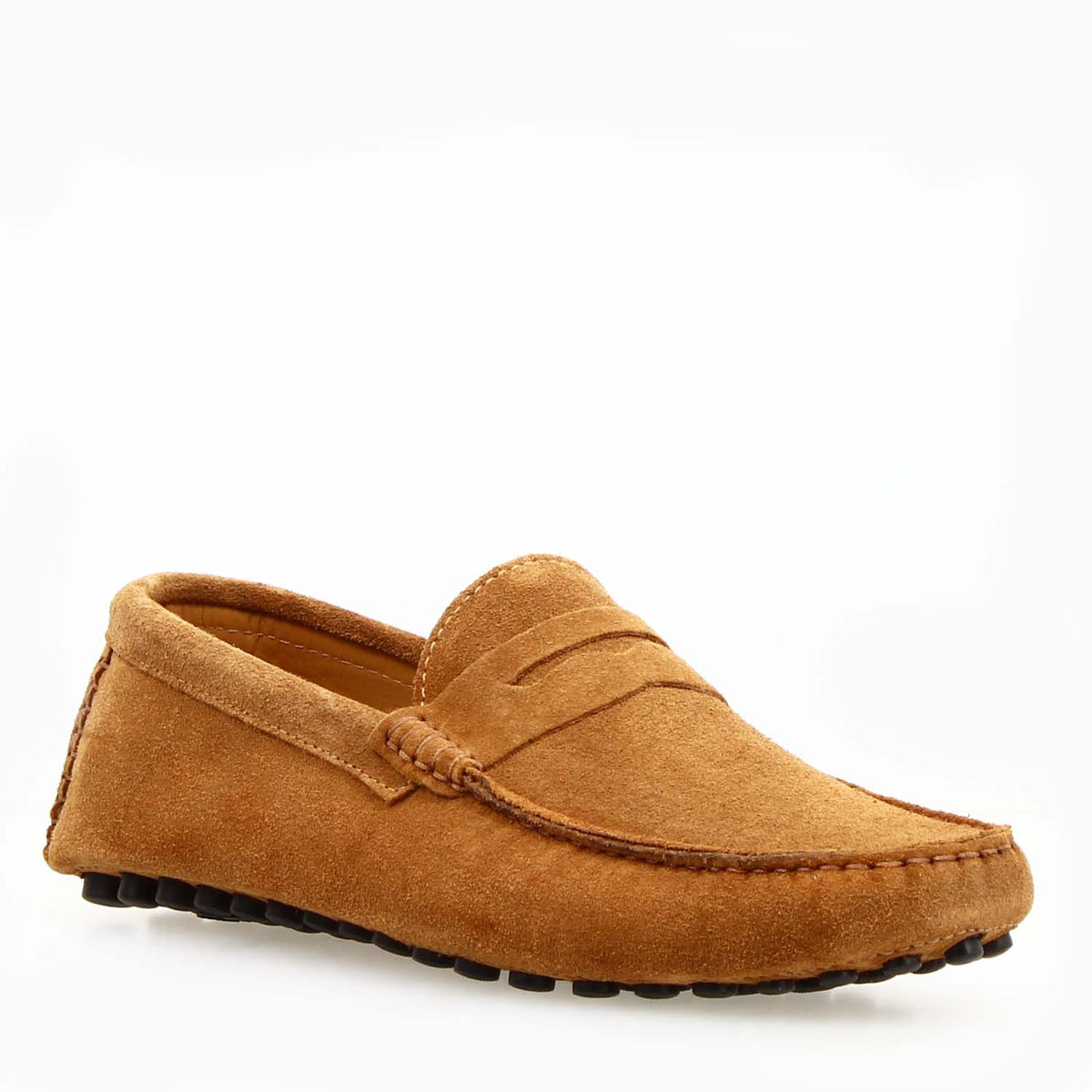 Car shoe Garda da uomo in pelle scamosciata marrone chiaro - LeonardoShoes
