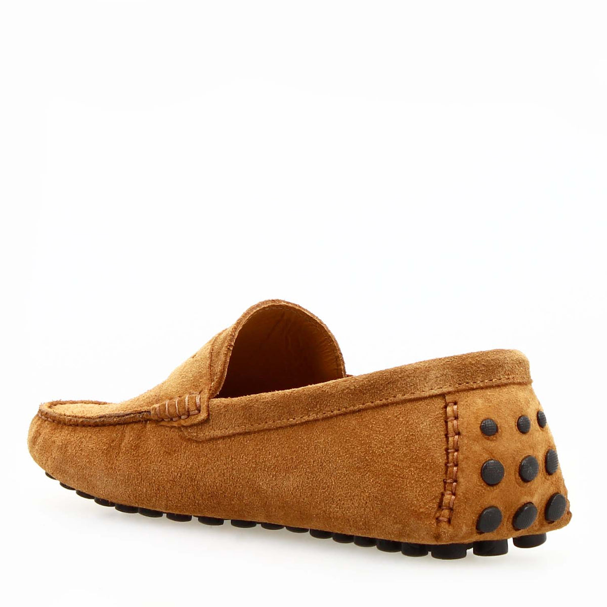 Car shoe Garda da uomo in pelle scamosciata marrone chiaro - LeonardoShoes