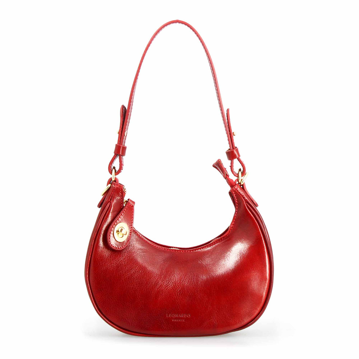 Jane - Borsa a spalla donna in pelle rossa doppia chiusura