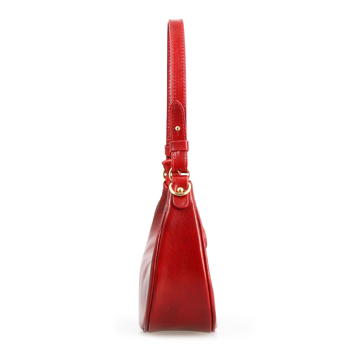 Jane - Borsa a spalla donna in pelle rossa doppia chiusura