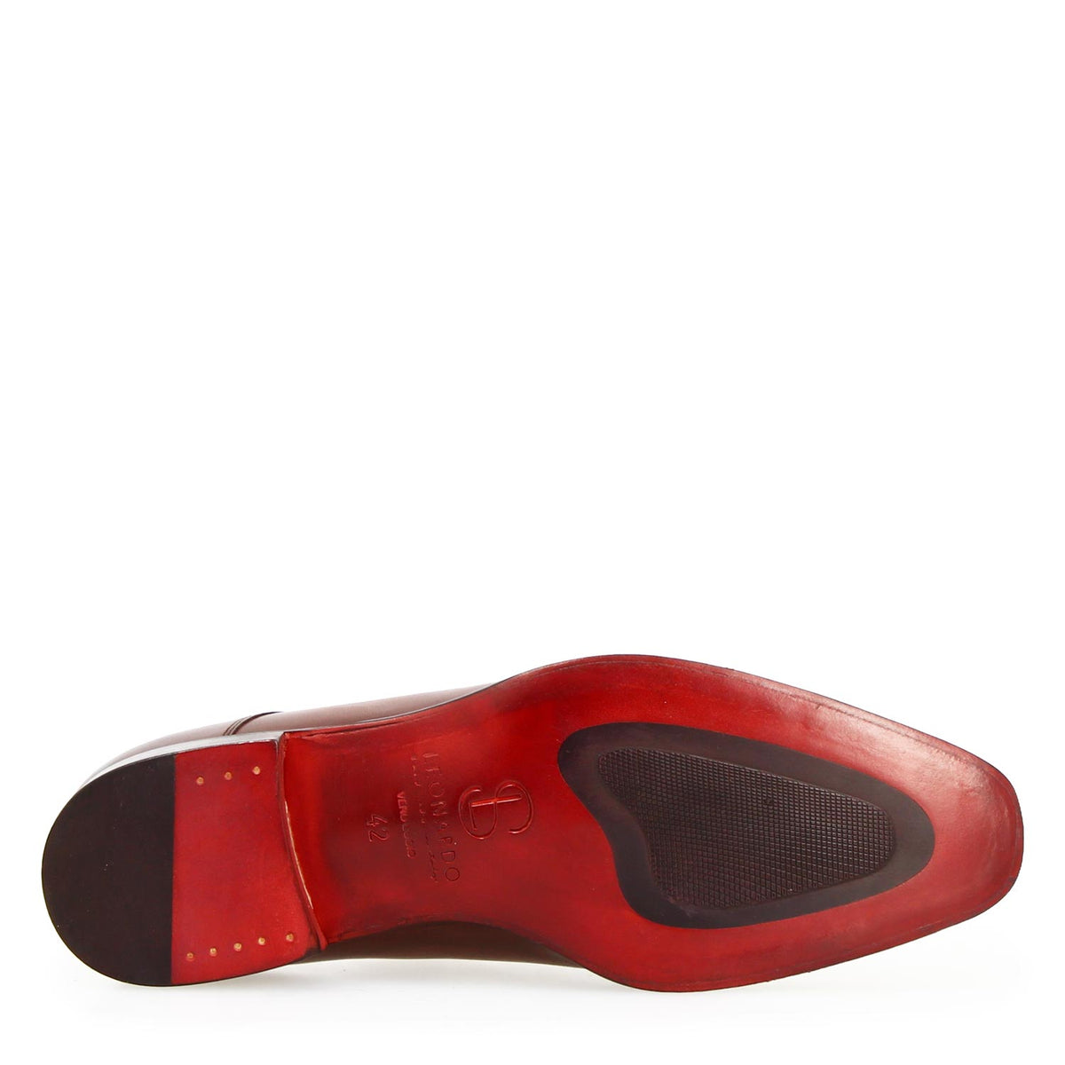 Orazio marrone doppia fibbia da uomo in pelle made in italy - LeonardoShoes