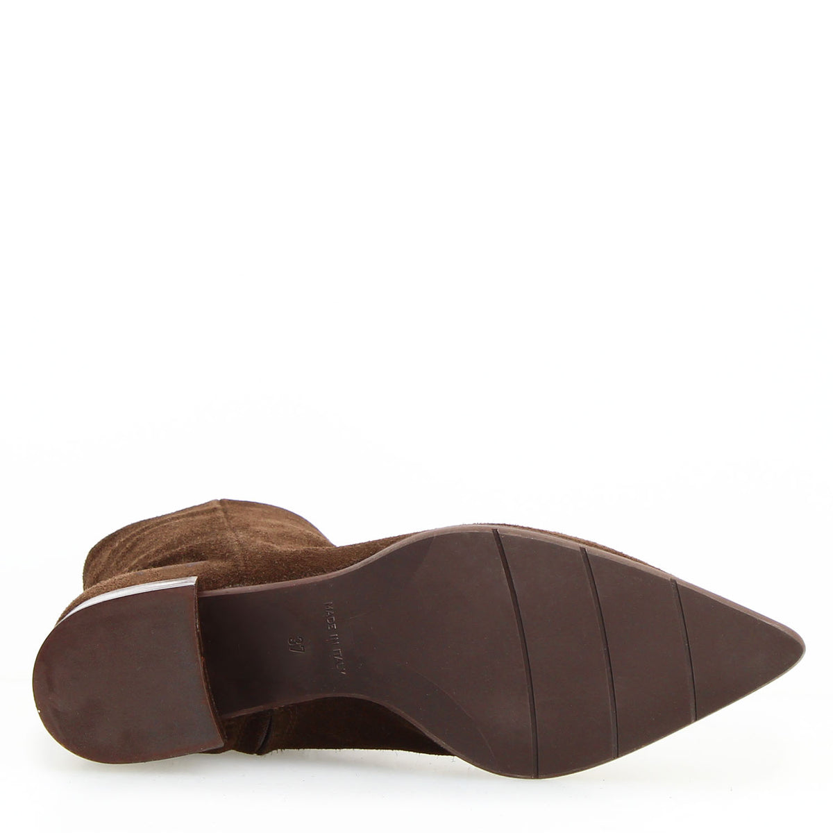 Sibilla - Stivaletto donna in camoscio marrone scuro - LeonardoShoes
