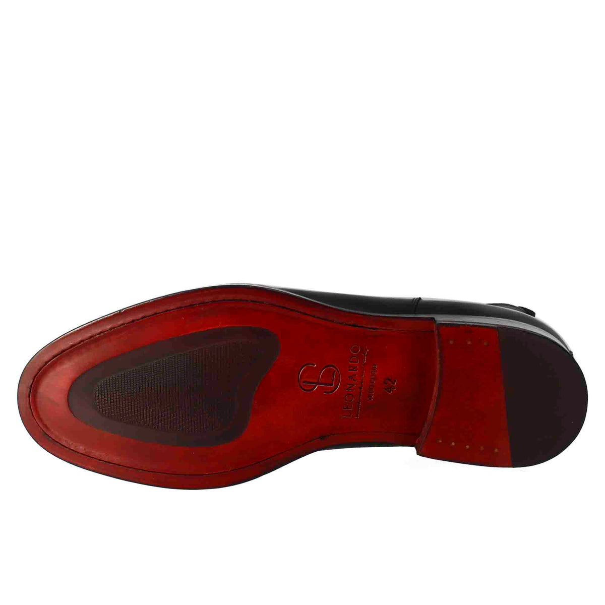 Stivaletto chelsea da uomo in pelle colore nero con elastico - LeonardoShoes