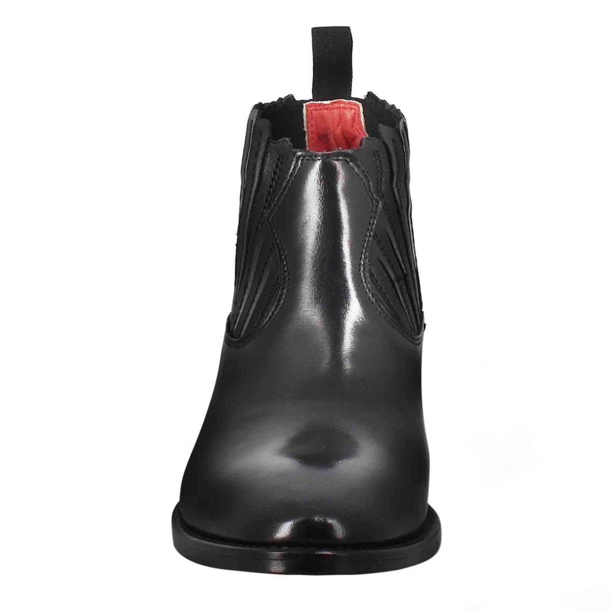 Stivaletto da donna con ritagli al collo in pelle colore nero - LeonardoShoes