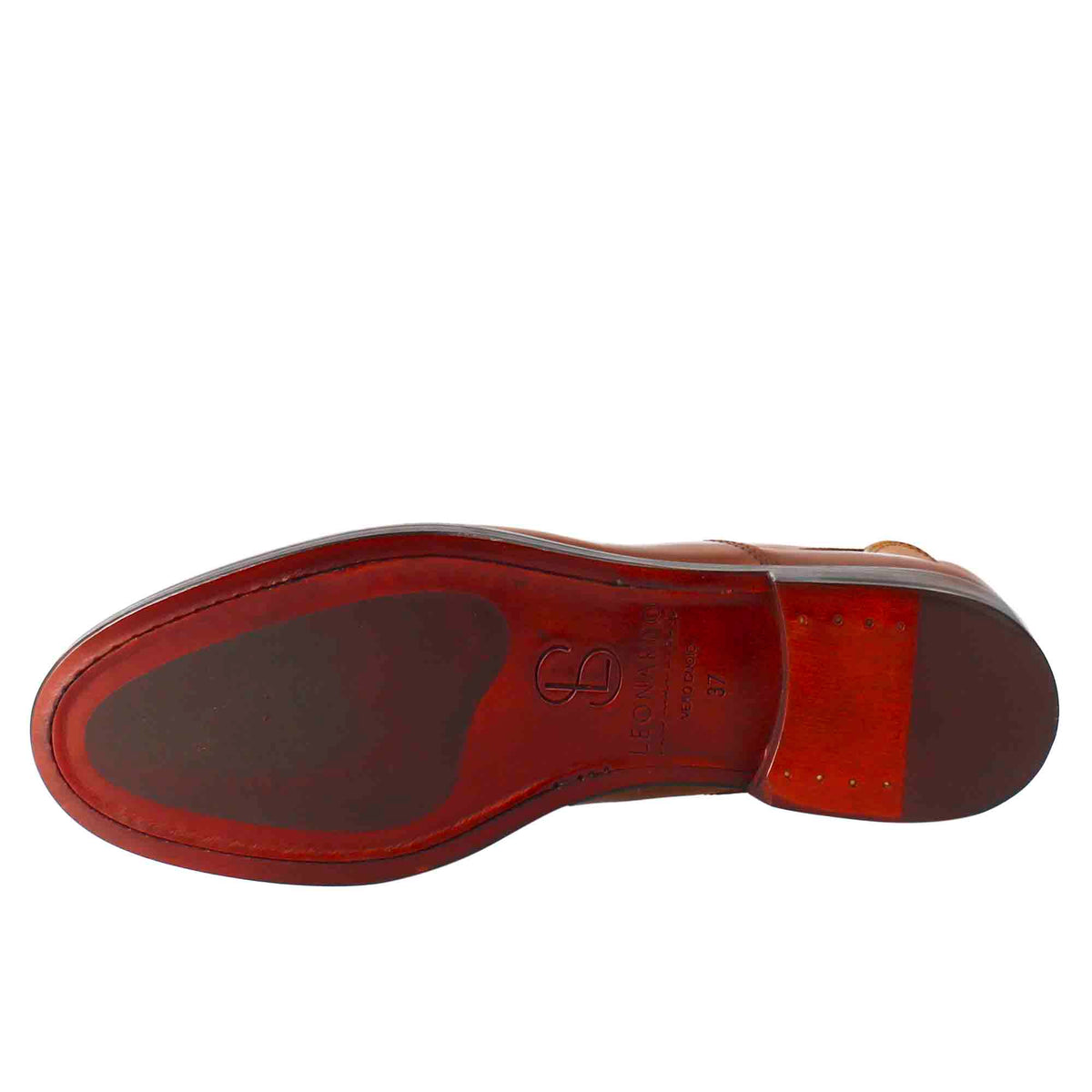 Stivaletto chelsea da donna liscio in pelle colore marrone chiaro - LeonardoShoes