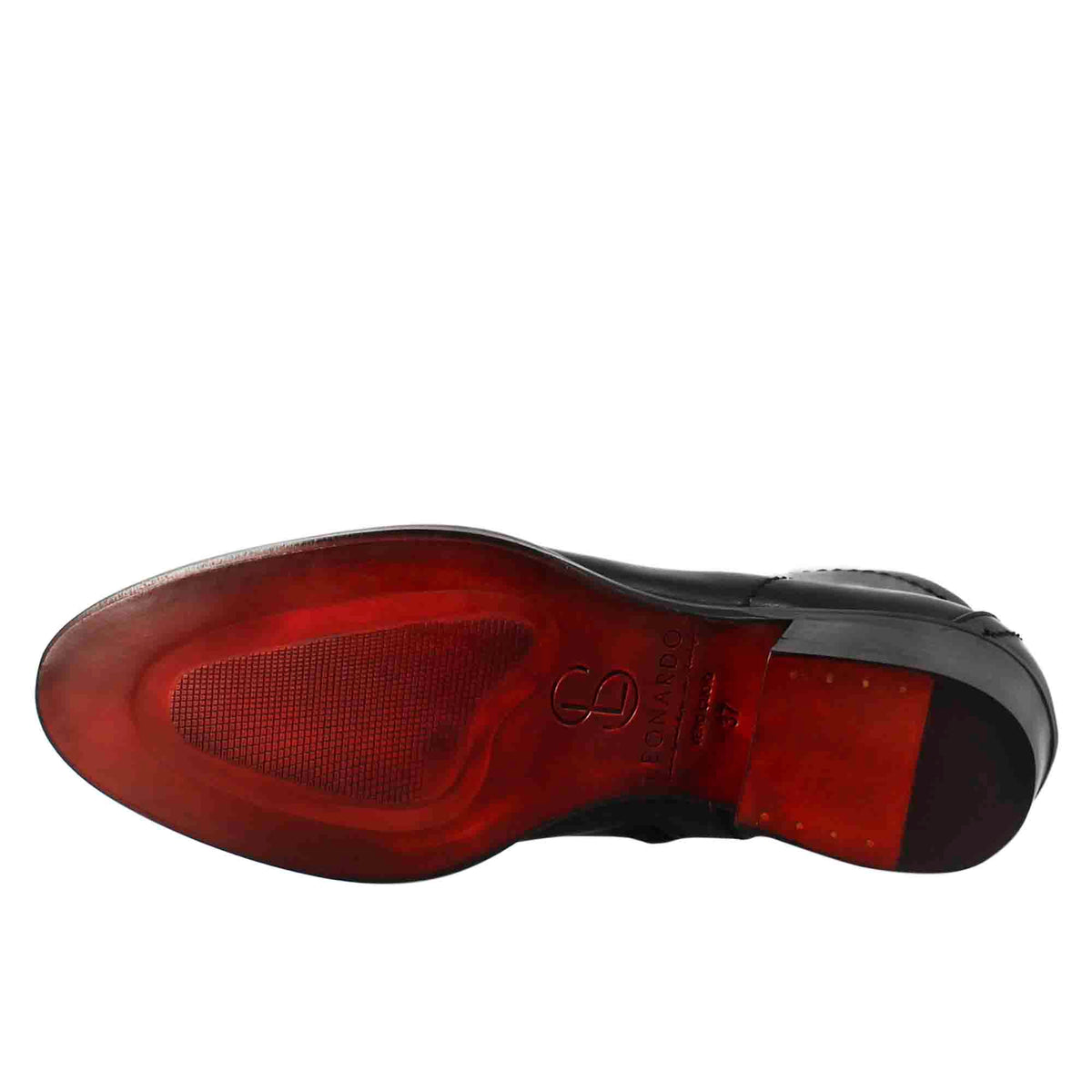 Stivaletto da donna liscio con tacco medio in pelle colore nero - LeonardoShoes