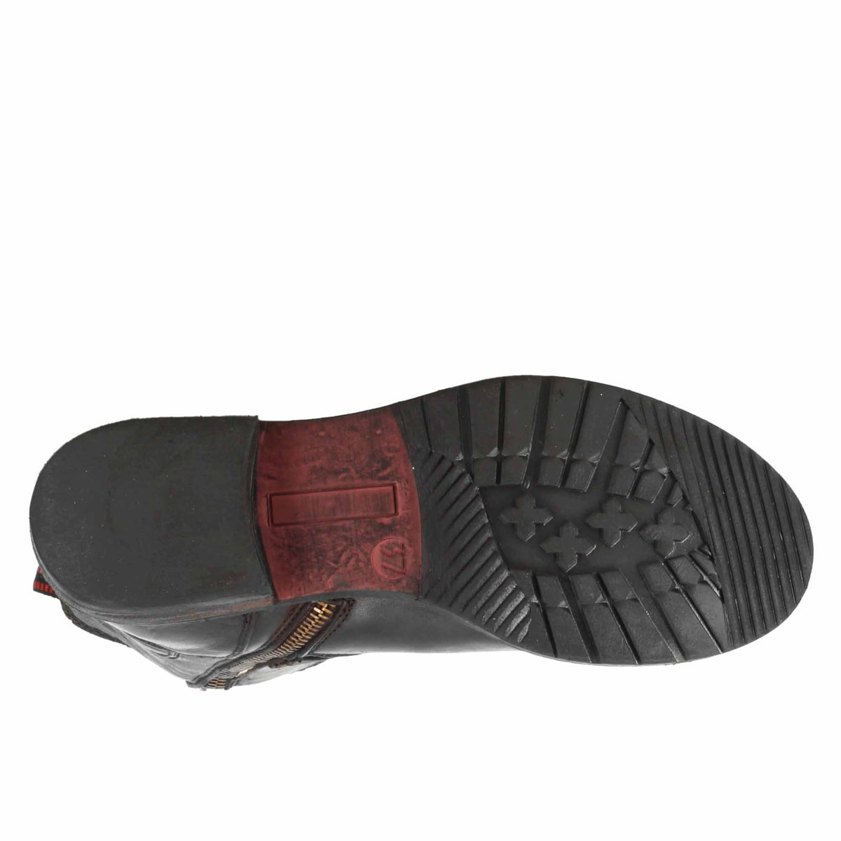 Stivaletto da donna con doppia fibbia in vera pelle colore nero - LeonardoShoes