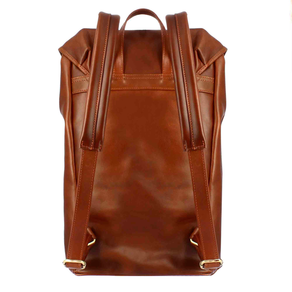 Zaino da viaggio in pelle colore marrone con fibbie - LeonardoShoes