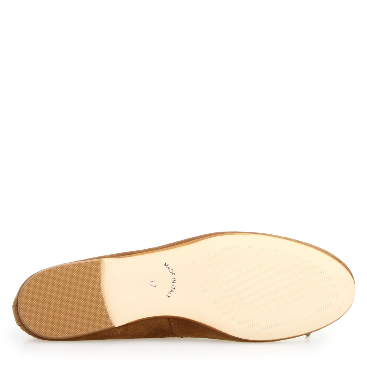 Ballerine da donna Fiocco in camoscio marrone chiaro - LeonardoShoes
