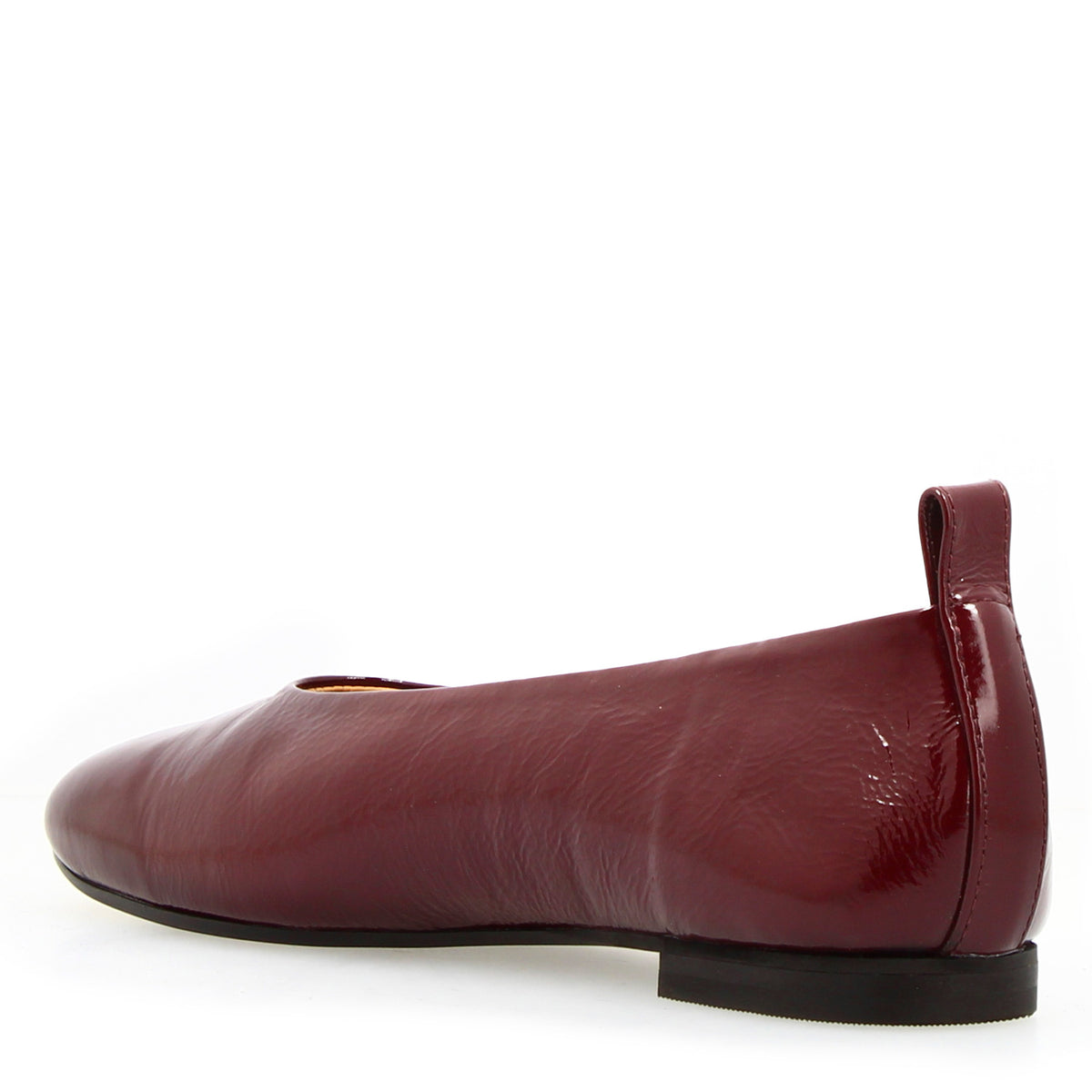 Ballerina artigianale da donna in pelle lucida colore rosso - LeonardoShoes