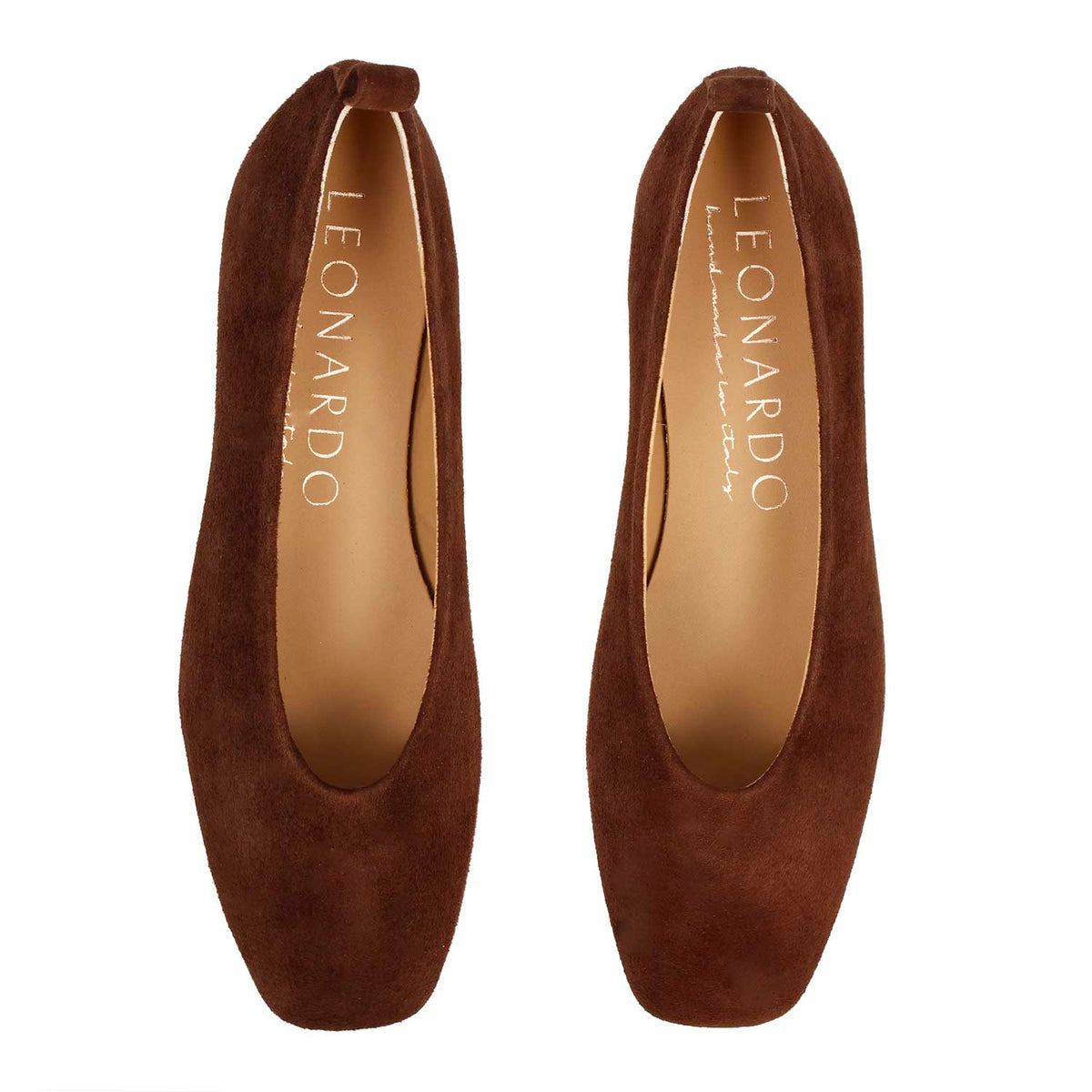 Ballerine da donna Venere in camoscio marrone - LeonardoShoes