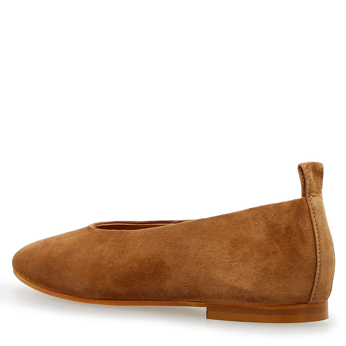 Ballerine da donna Venere in suede marrone chiaro - LeonardoShoes