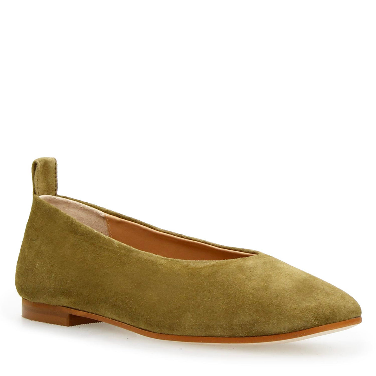 Ballerina Venere da donna in camoscio verde - LeonardoShoes