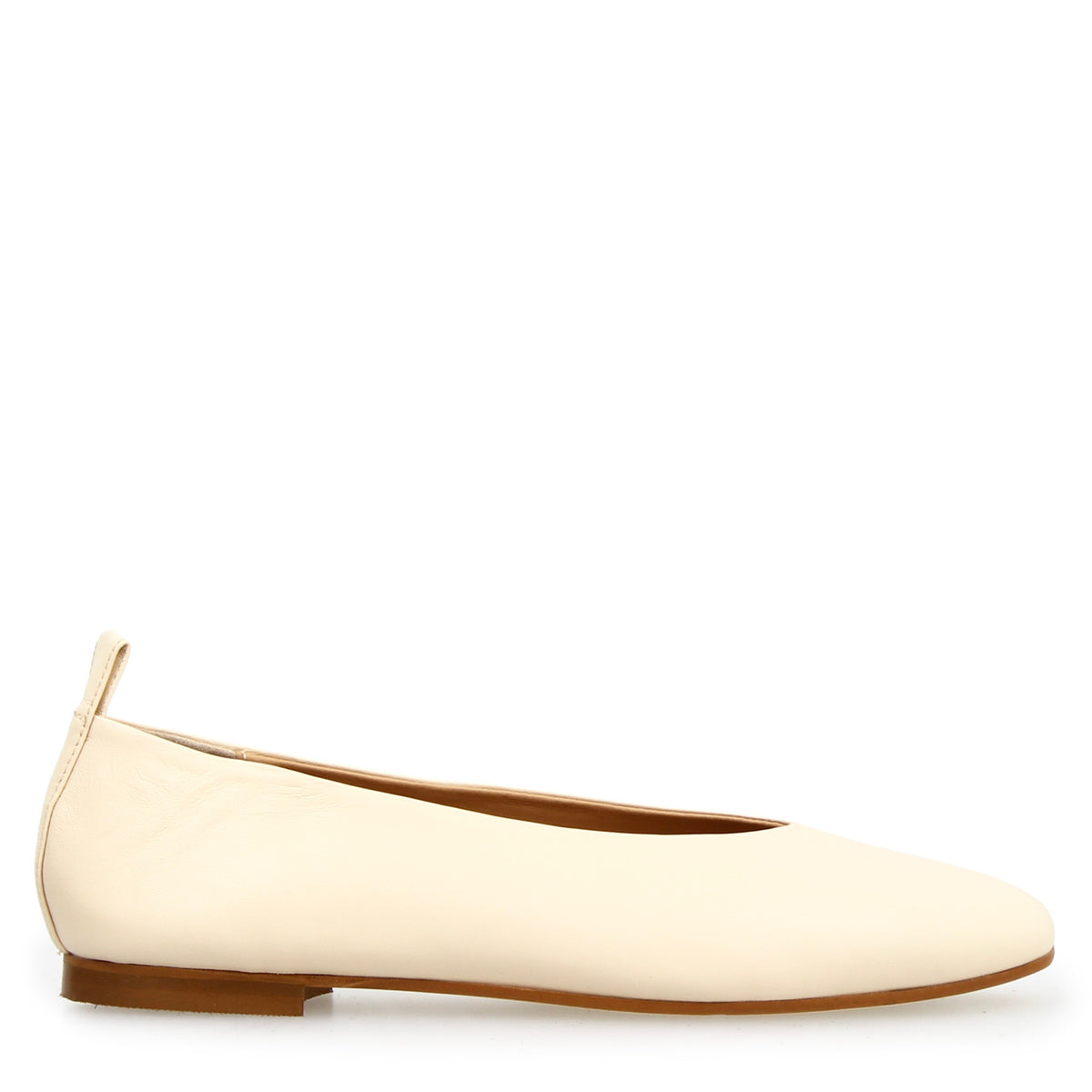 Ballerina Venere da donna in pelle beige - LeonardoShoes