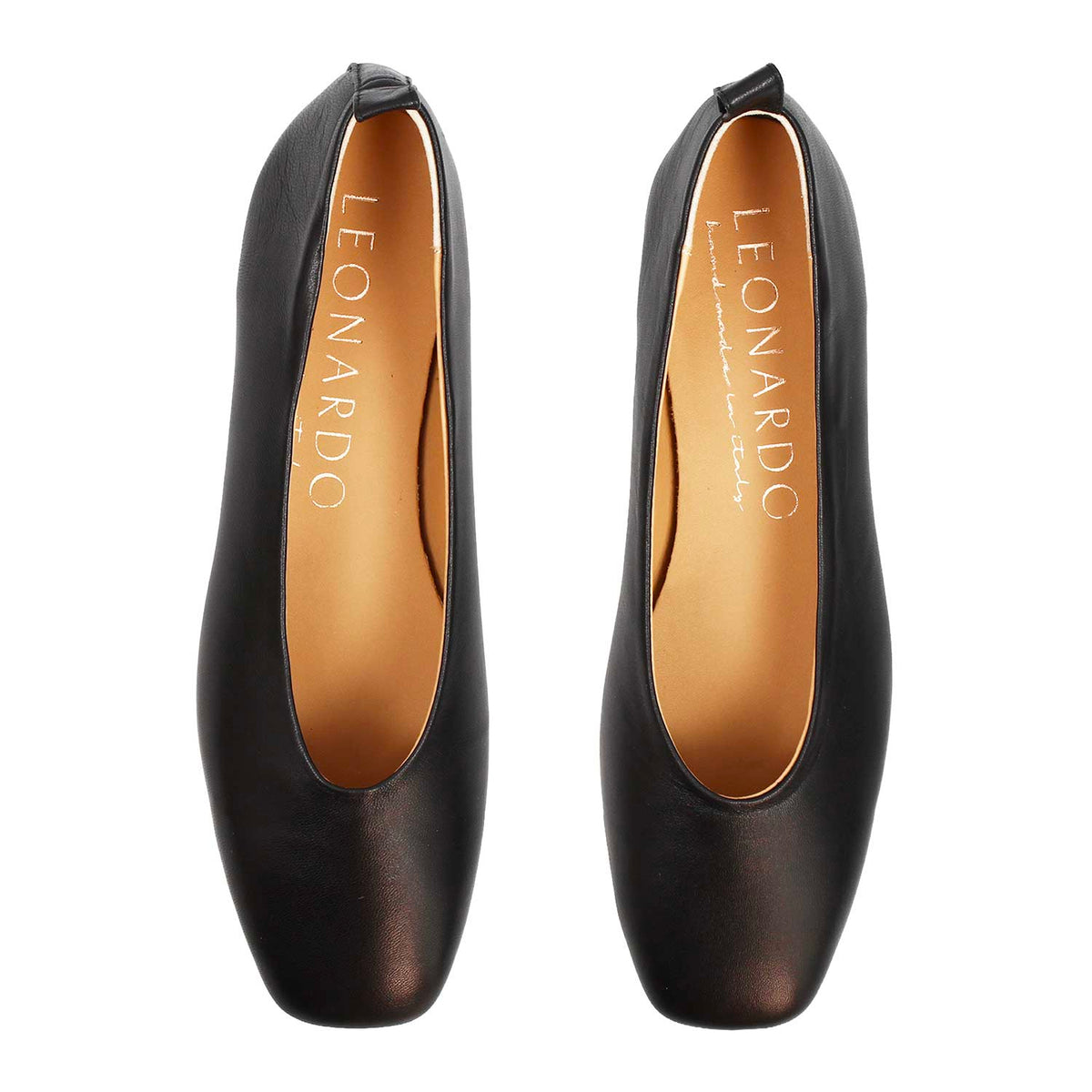 Ballerina Venere da donna in pelle nera - LeonardoShoes