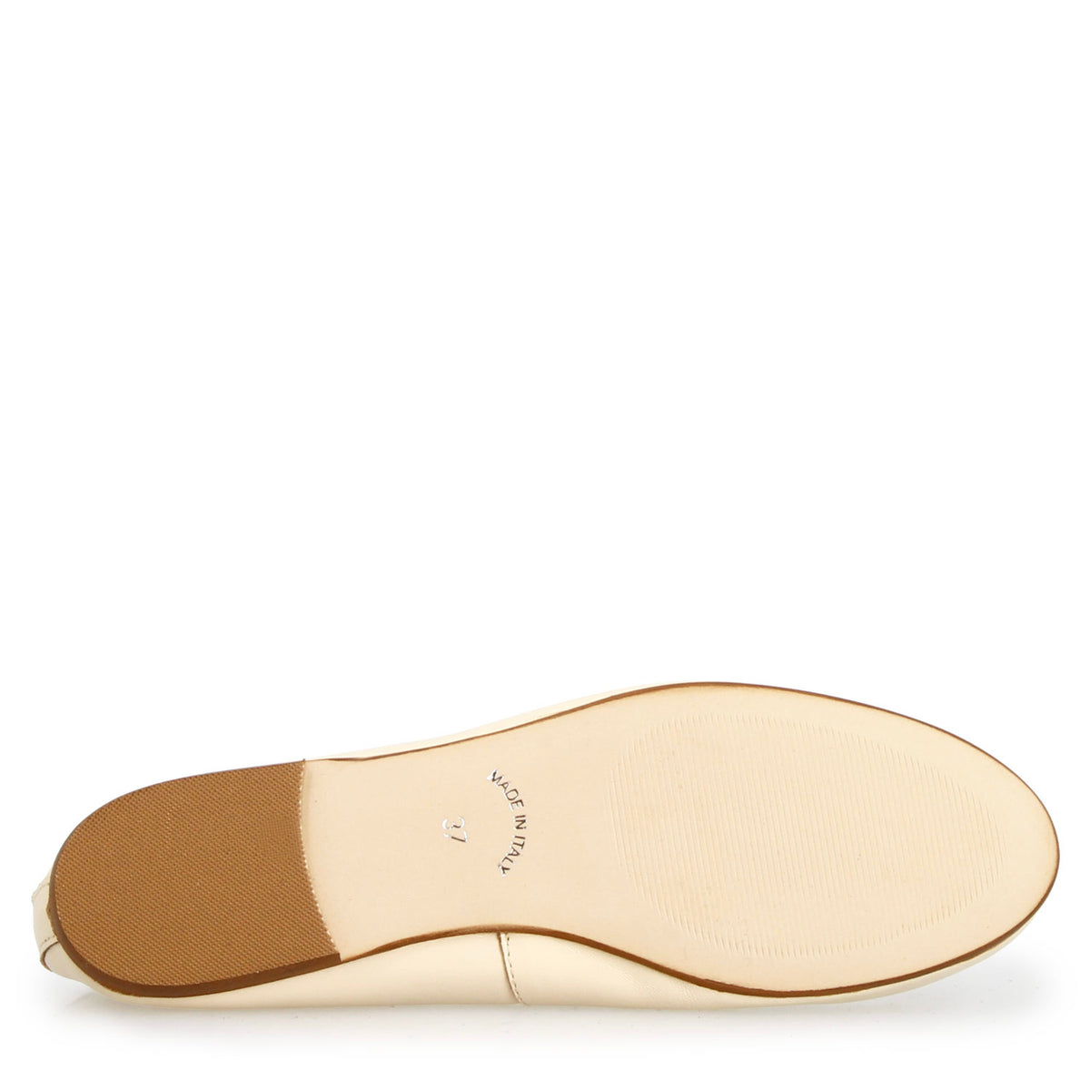 Ballerina da donna Fiocco in pelle beige - LeonardoShoes