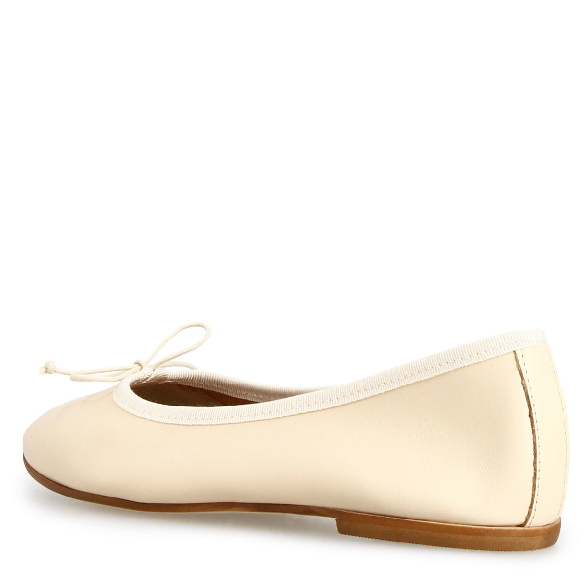 Ballerina da donna Fiocco in pelle beige - LeonardoShoes