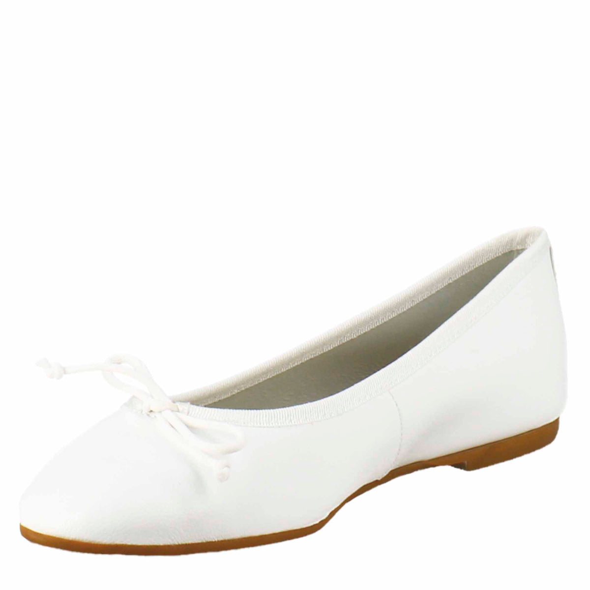 Ballerine leggere da donna color bianco in pelle liscia - LeonardoShoes