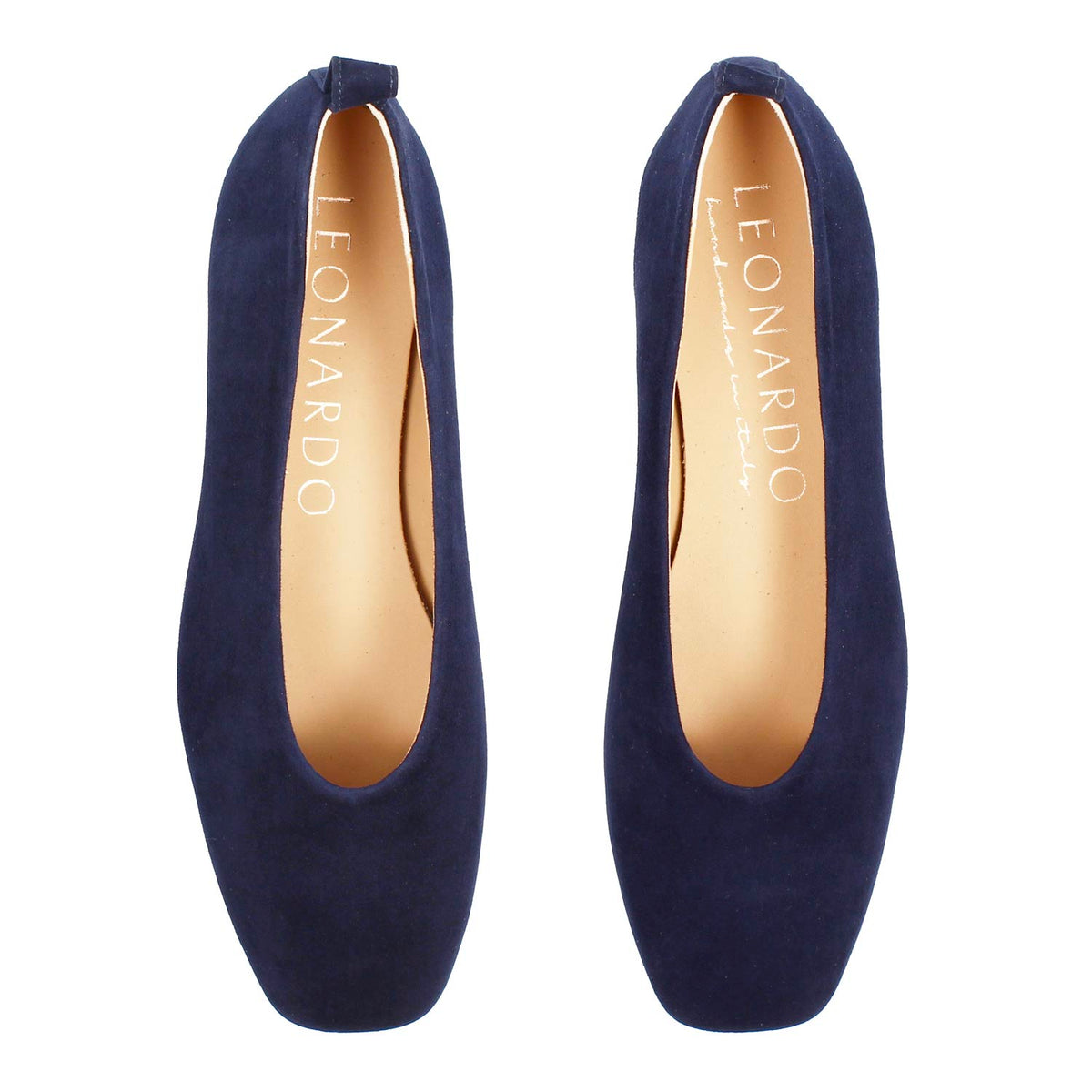 Ballerine da donna Venere in camoscio blu - LeonardoShoes