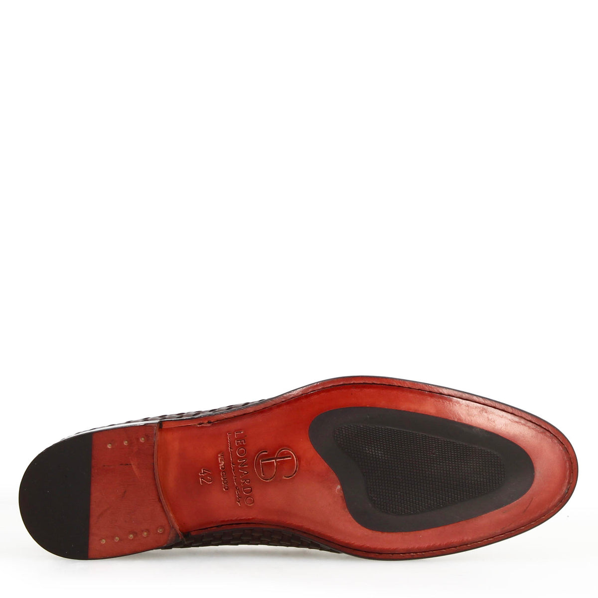 Mocassino Novello Intrecciato Nero Uomo - LeonardoShoes