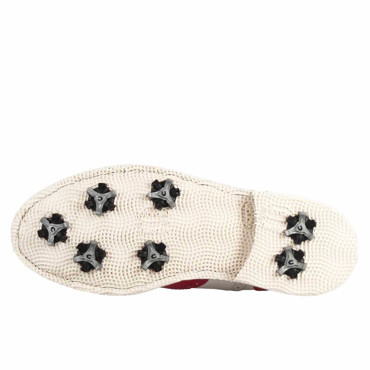 Scarpe golf fatte a mano in pelle lucida colore bianco rosa. - LeonardoShoes