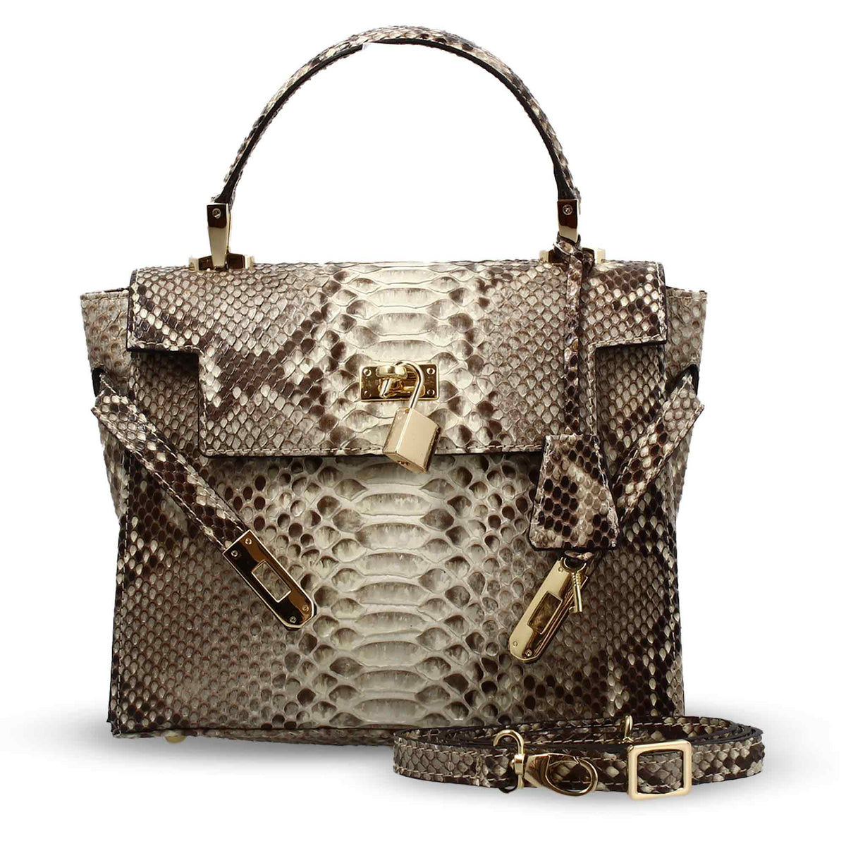 Borsa a mano artigianale da donna in pelle pregiata marrone