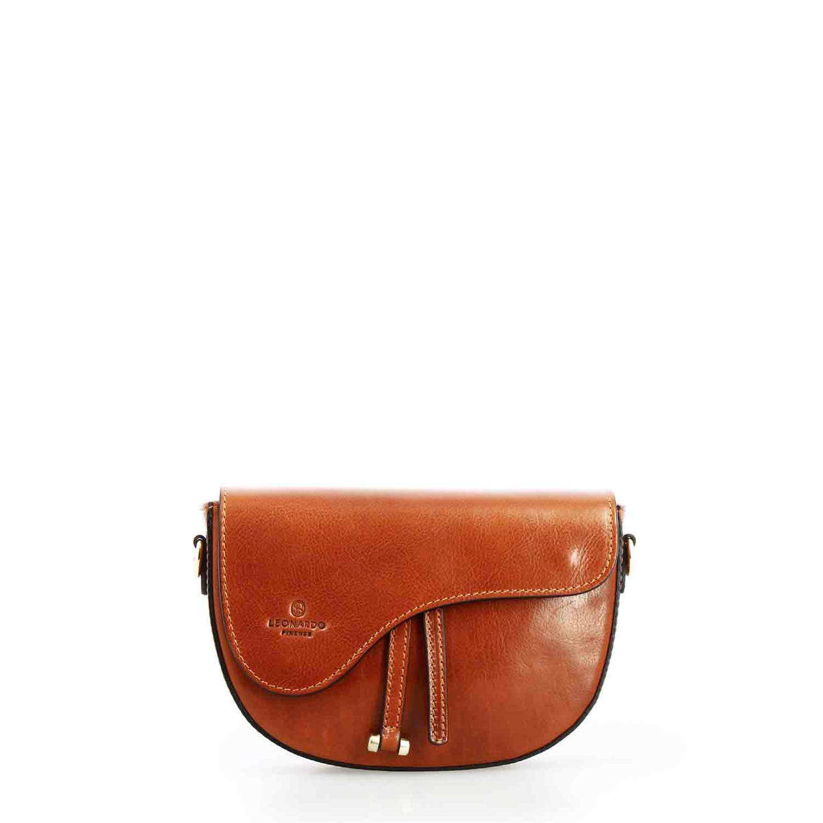 Borsa a tracolla Lena artigianale da donna in pelle marrone - LeonardoShoes