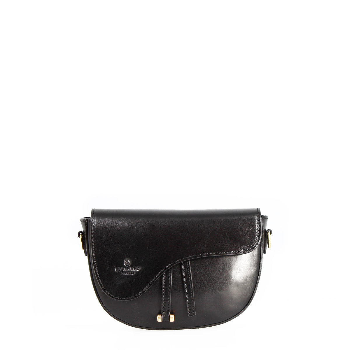 Borsa a mano Lena artigianale da donna in pelle nera - LeonardoShoes