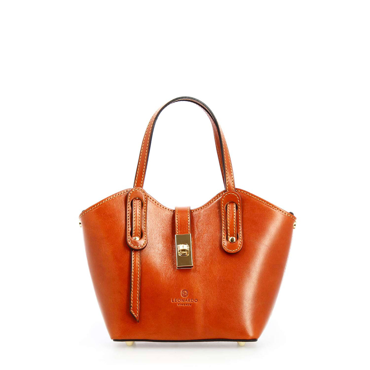 Borsa a mano Lisa da donna in pelle arancione - LeonardoShoes