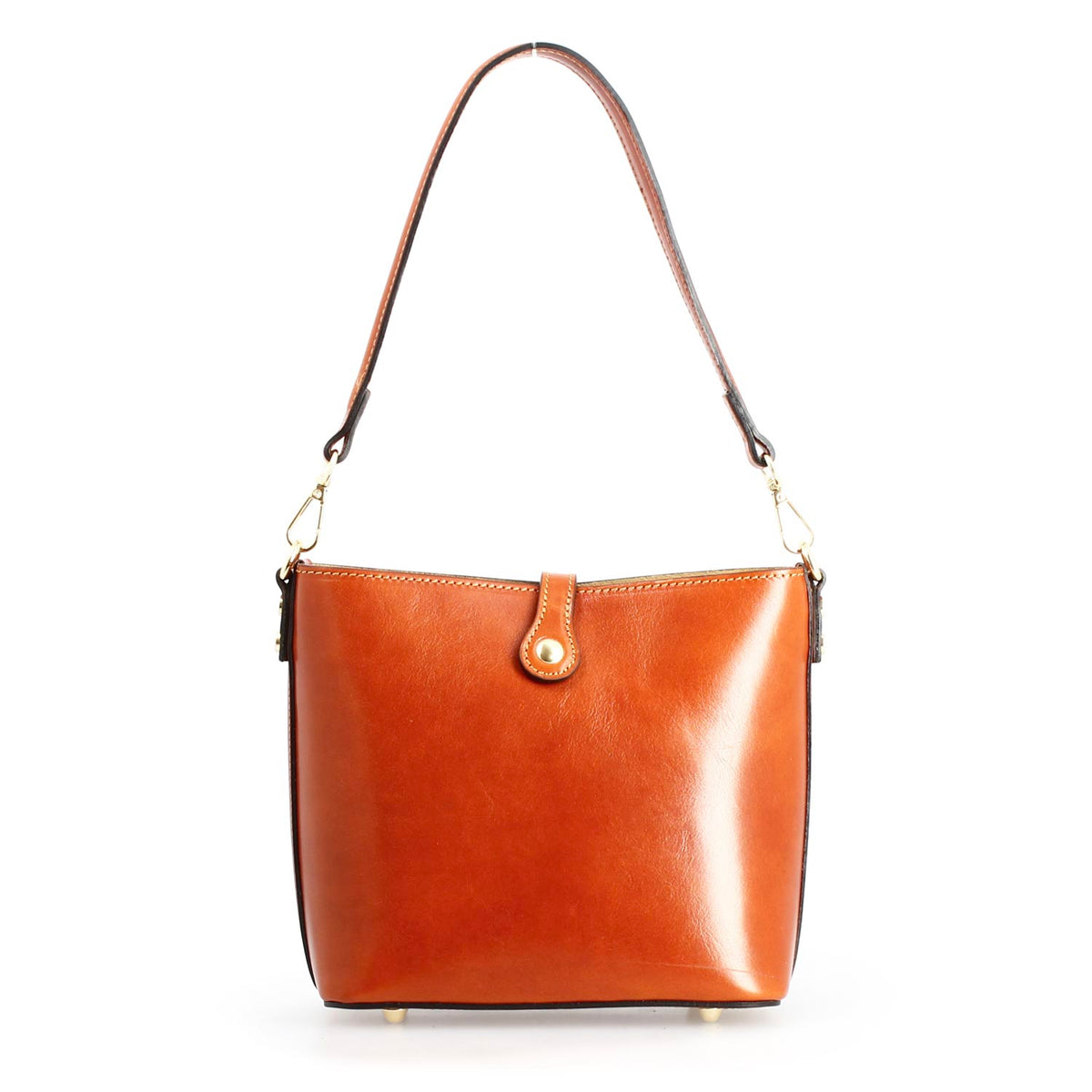 Borsa a spalla Atena da donna in pelle arancione - LeonardoShoes