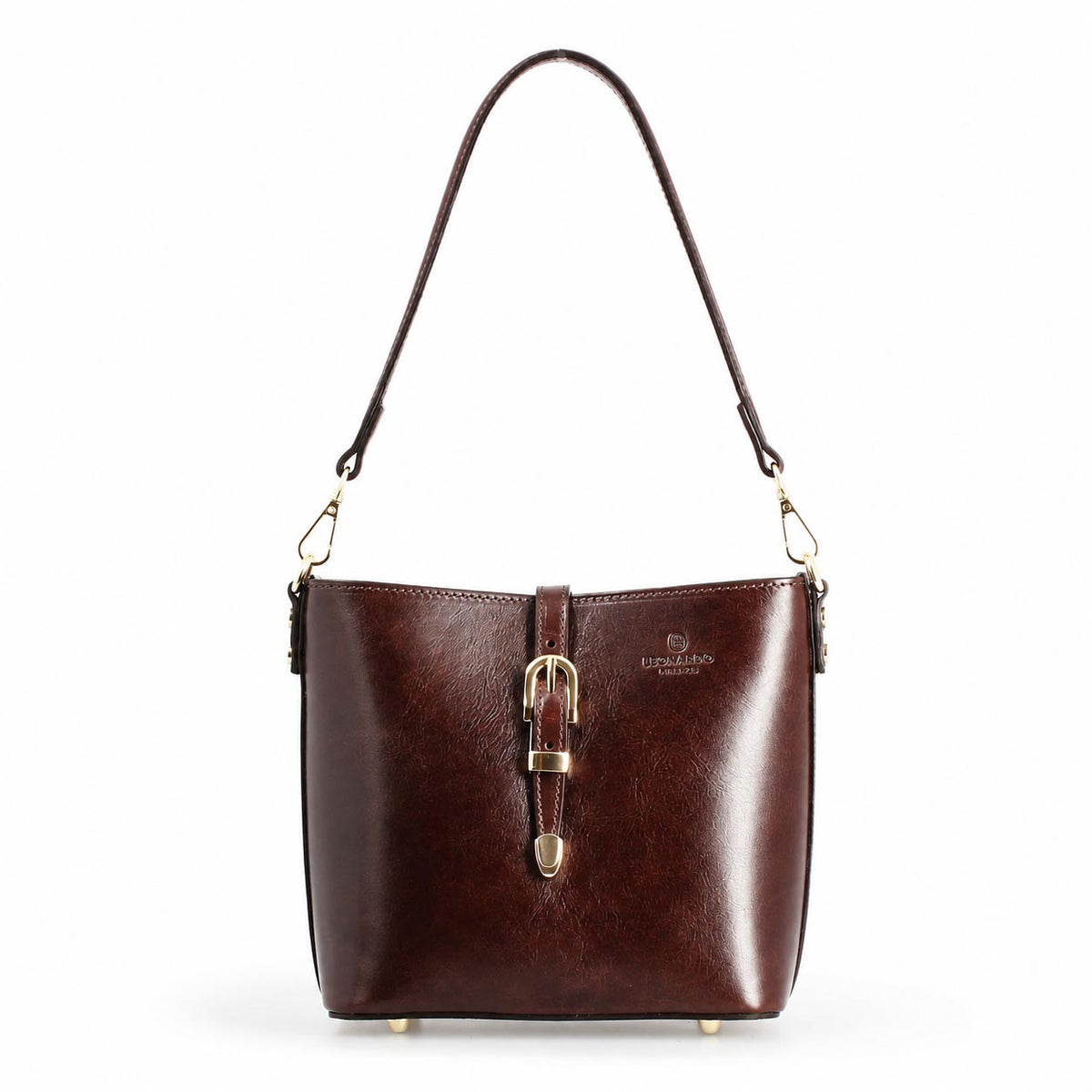 Borsa a spalla da donna in pelle marrone Atena