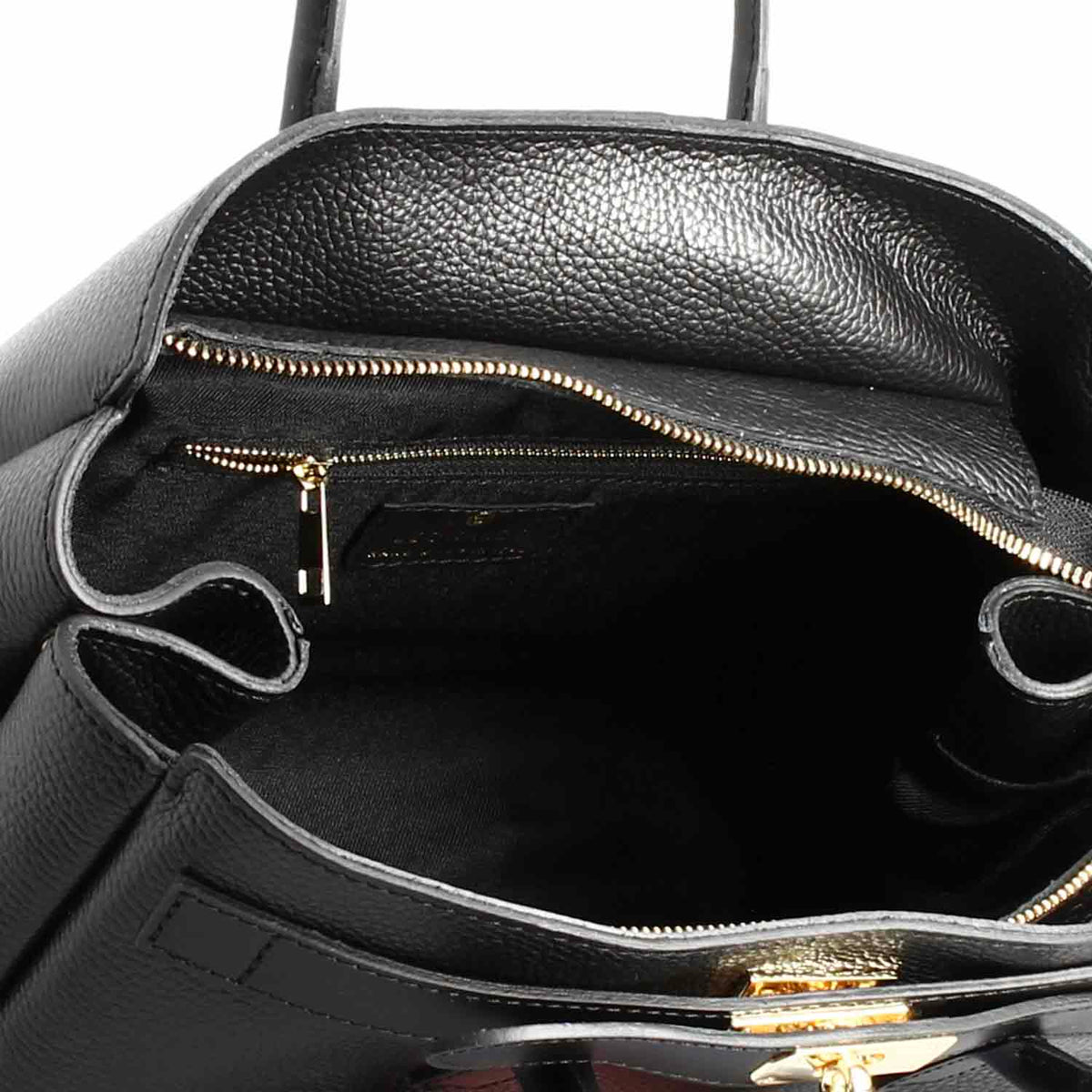 Borsa a spalle da donna in pelle nera Giulia - LeonardoShoes