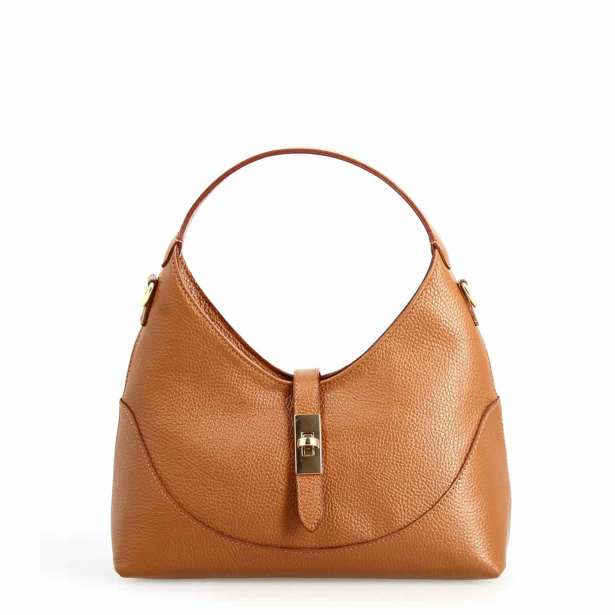 Borsa a mano Medusa da donna in pelle marrone