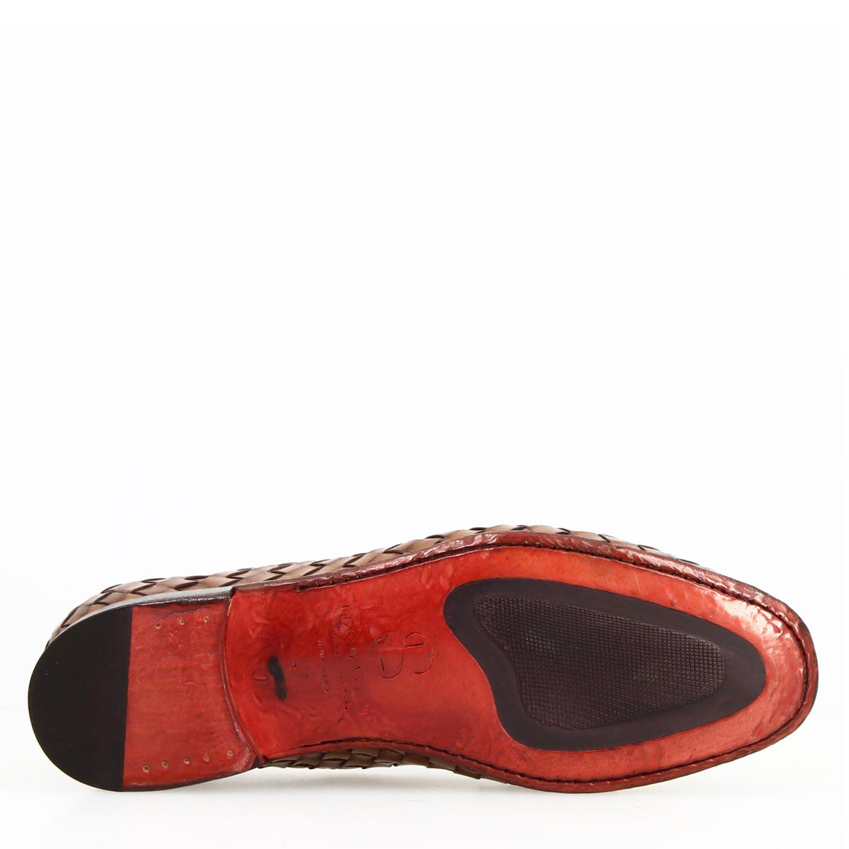 Mocassino Giuliano da uomo in pelle marrone con nappine - LeonardoShoes
