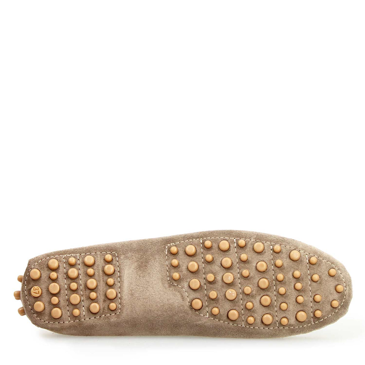Car shoe Garda da donna in camoscio beige - LeonardoShoes