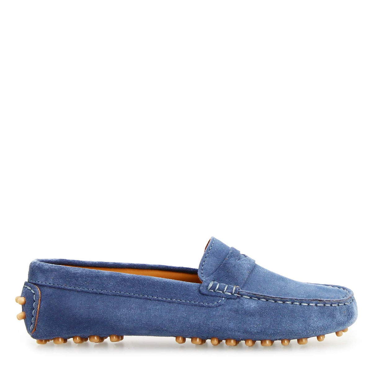 Car shoe Garda da donna in camoscio celeste - LeonardoShoes
