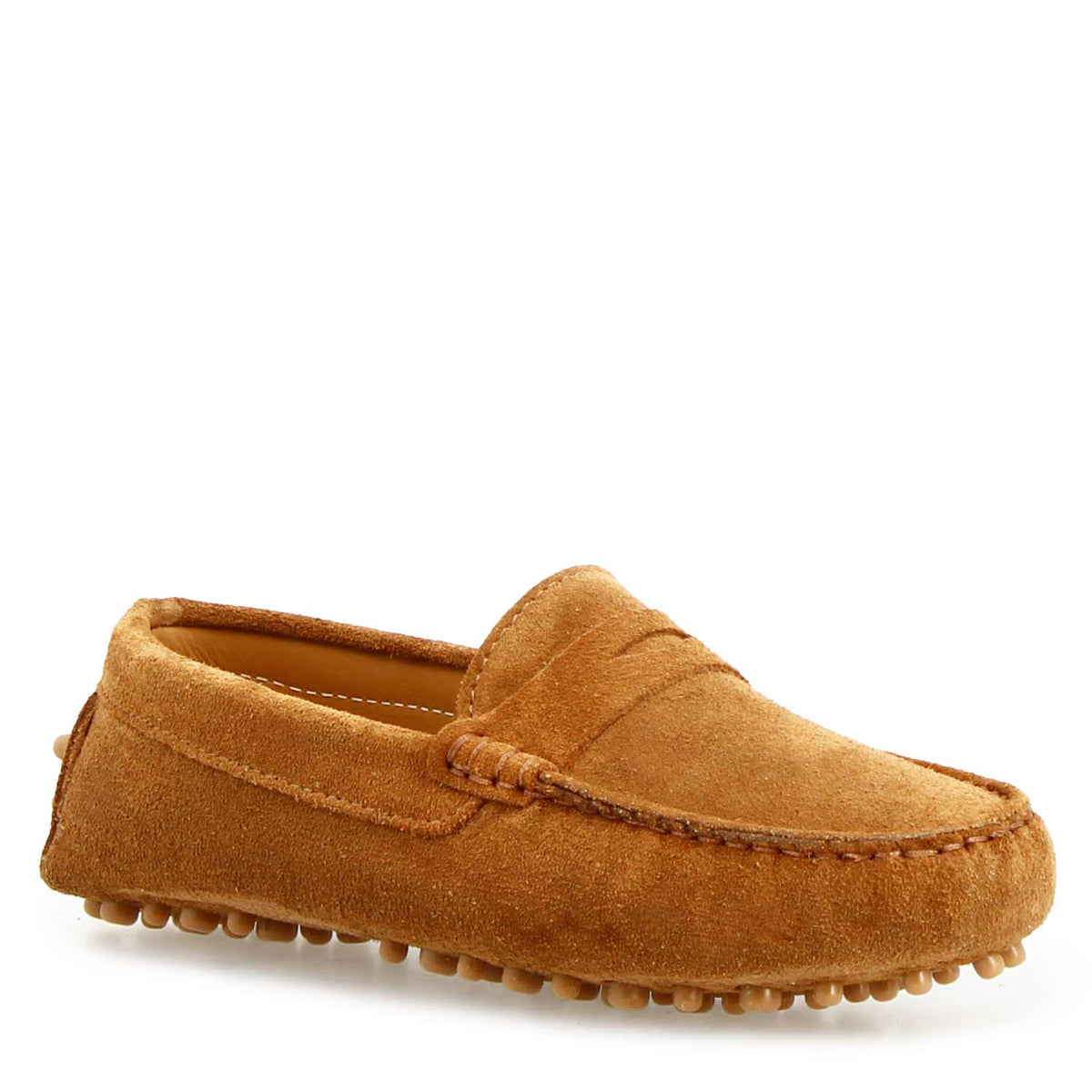 Car shoe Garda da donna in camoscio marrone chiaro - LeonardoShoes