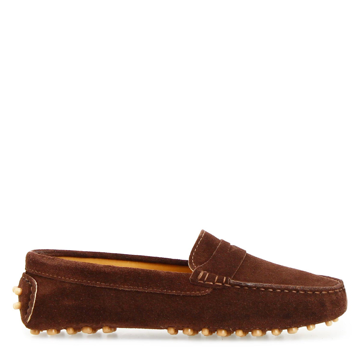 Car shoe Garda da donna in camoscio marrone scuro - LeonardoShoes