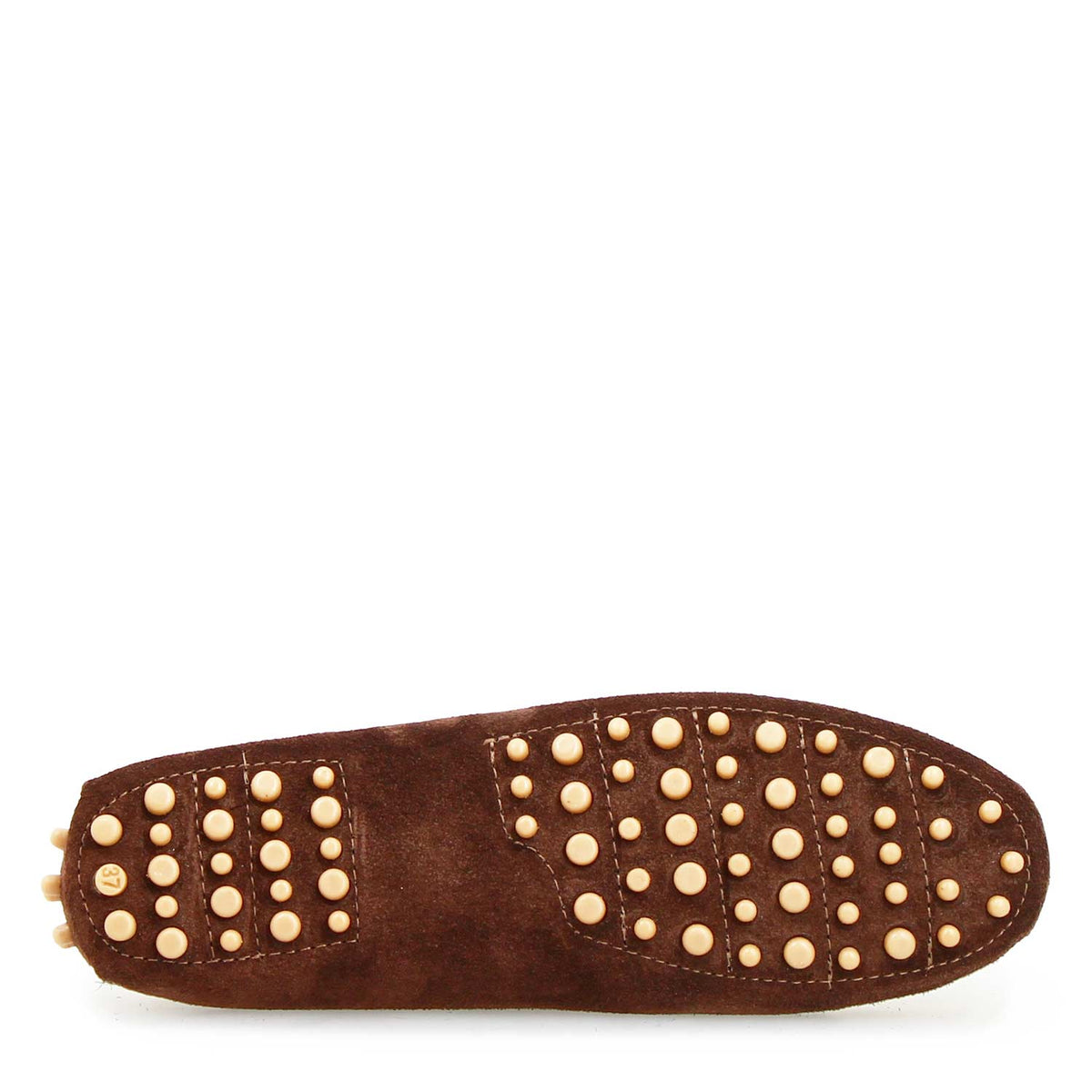 Car shoe Garda da donna in camoscio marrone scuro - LeonardoShoes